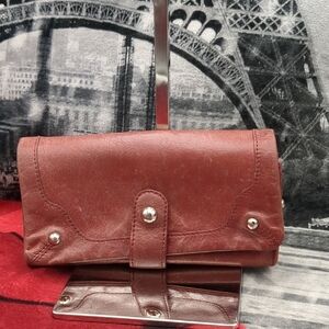 Tano Red Distressed Wallet